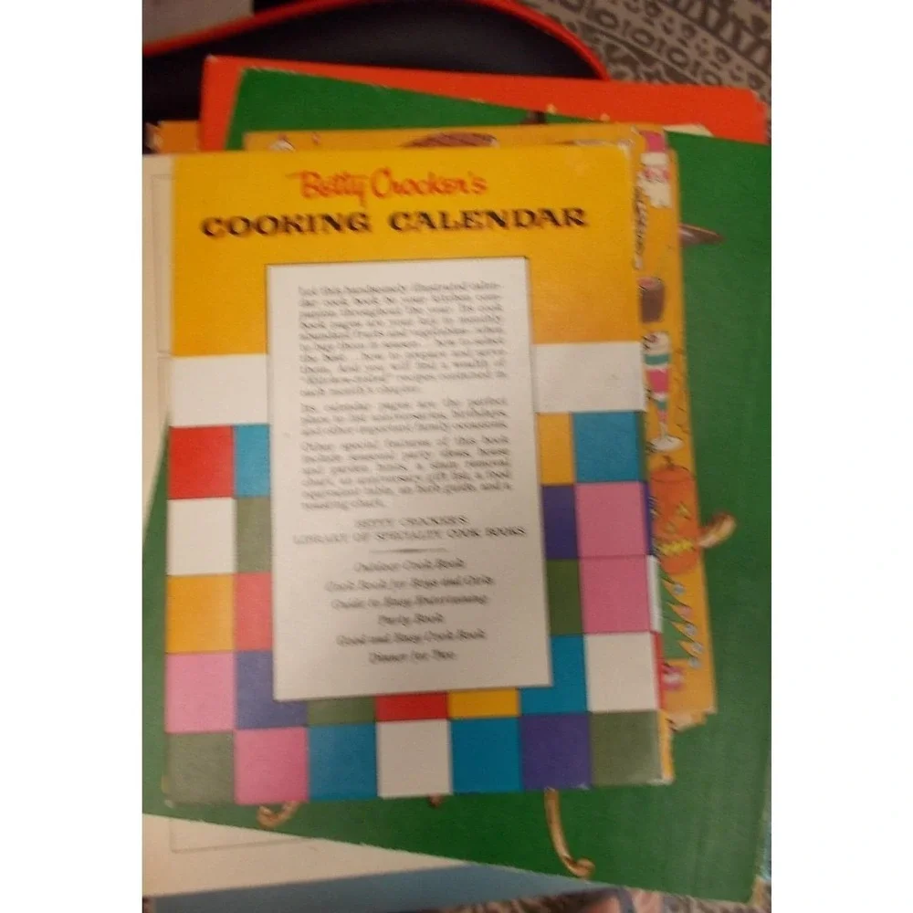 Vintage 1962 Betty Crocker Cooking Calendar First Edition 1st Printing Cookbook